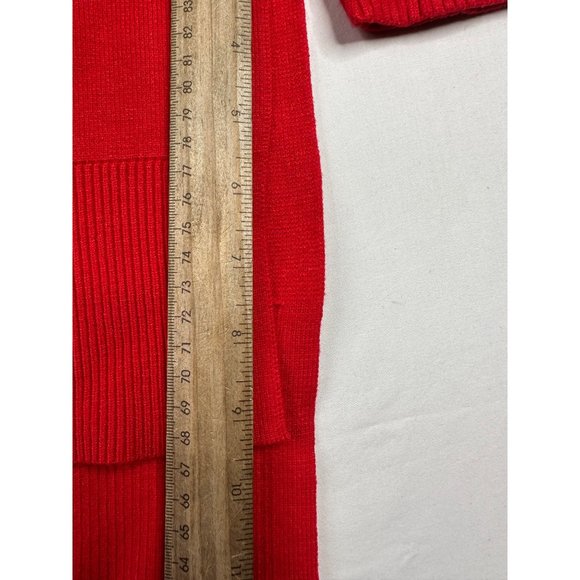 NWT Anthropologie Off Shoulder Sweater Sz M Red AS IS - Picture 8 of 9